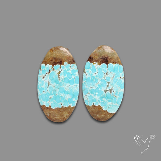 Number 8 Mines Turquoise Pair