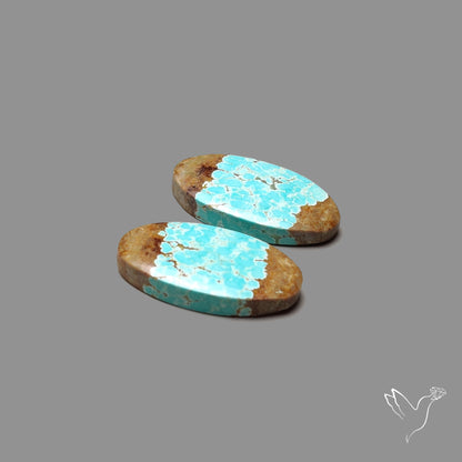 Number 8 Mines Turquoise Pair