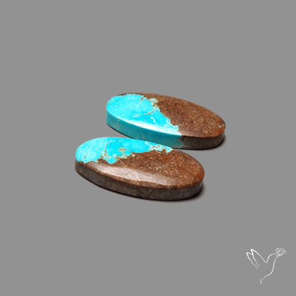 Number 8 Mines Turquoise Pair