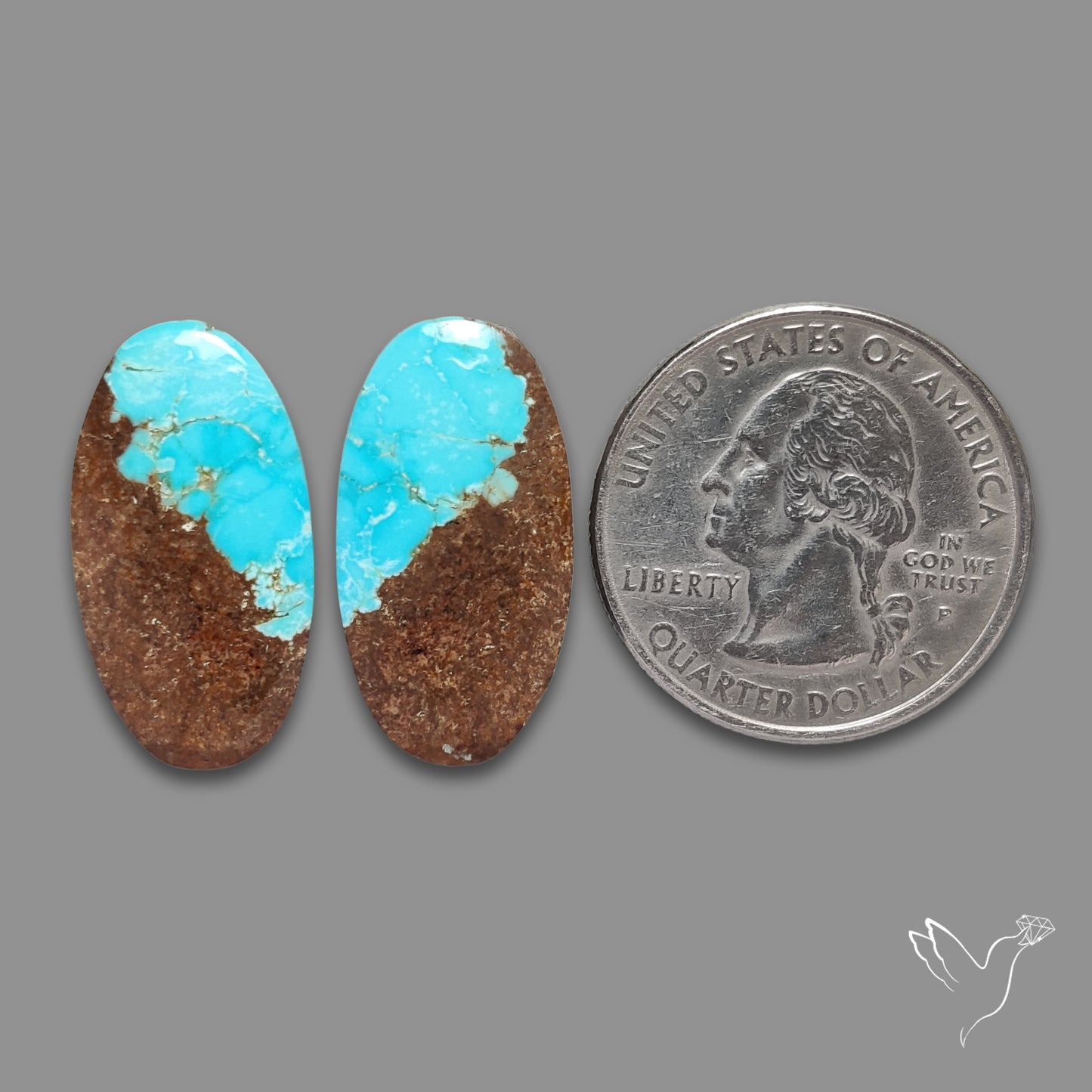 Number 8 Mines Turquoise Pair