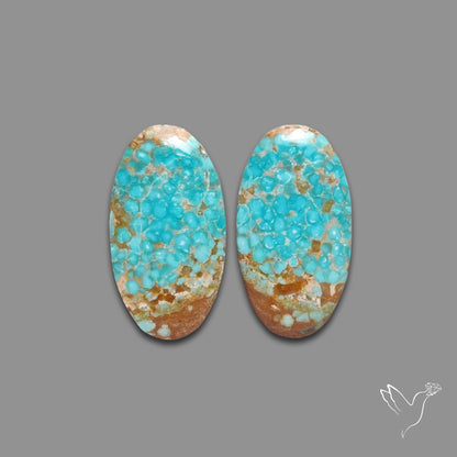 Number 8 Mines Turquoise Pair