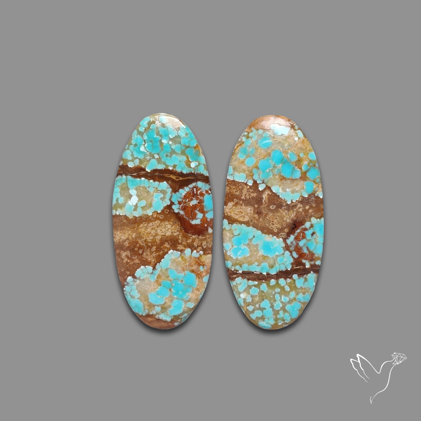 Number 8 Mines Turquoise Pair