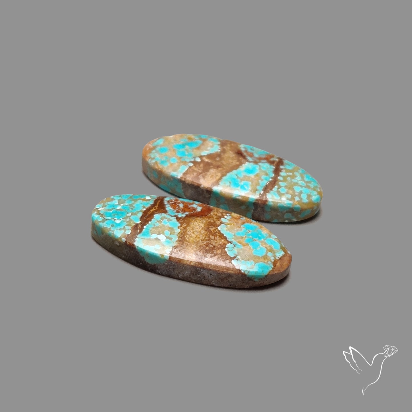 Number 8 Mines Turquoise Pair