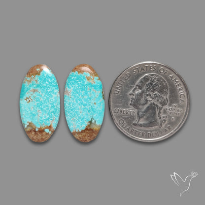 Number 8 Mines Turquoise Pair