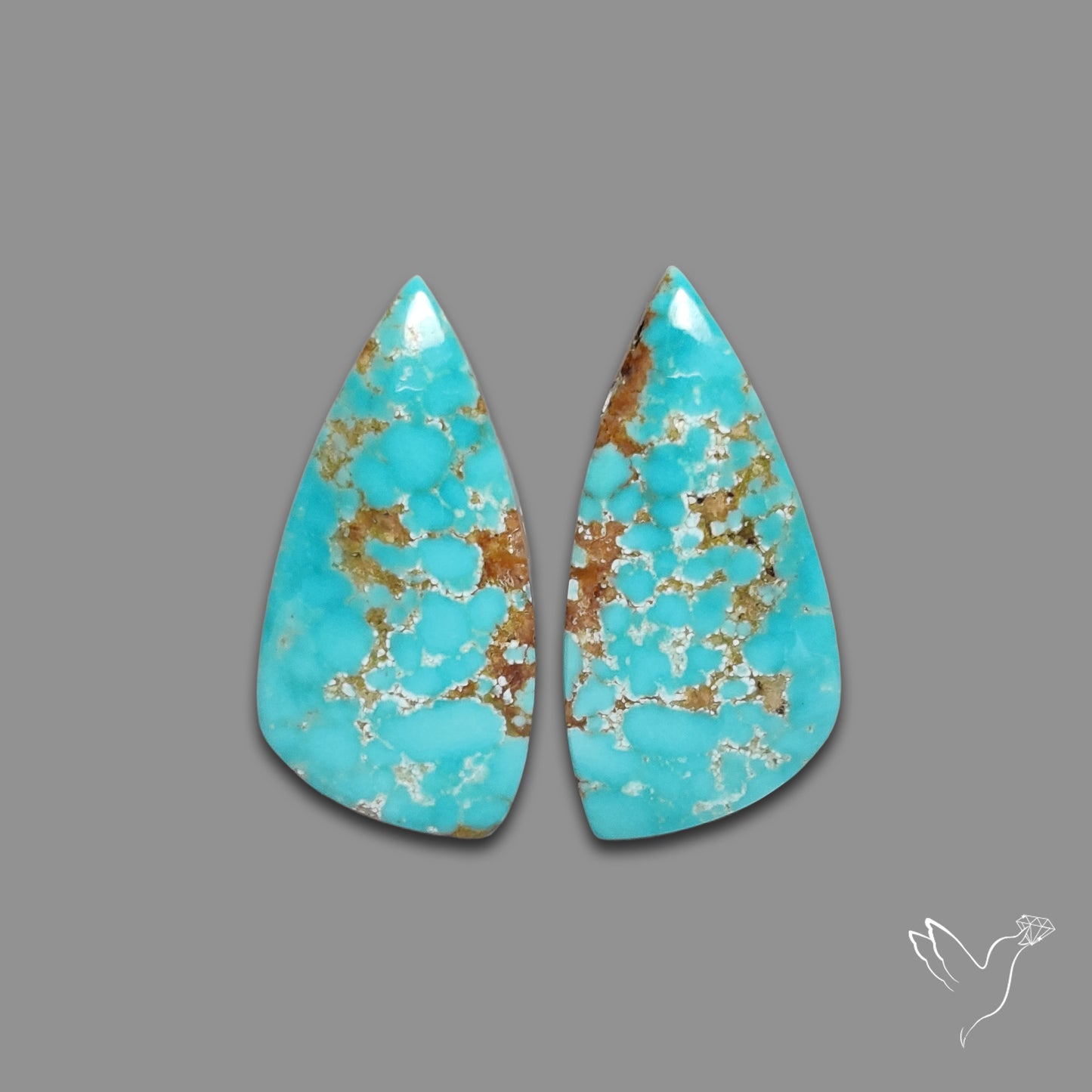Number 8 Mines Turquoise Pair