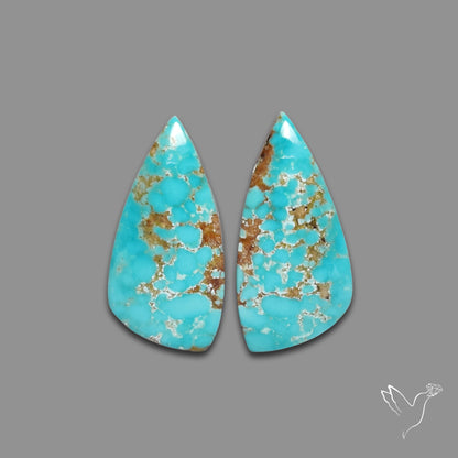 Number 8 Mines Turquoise Pair