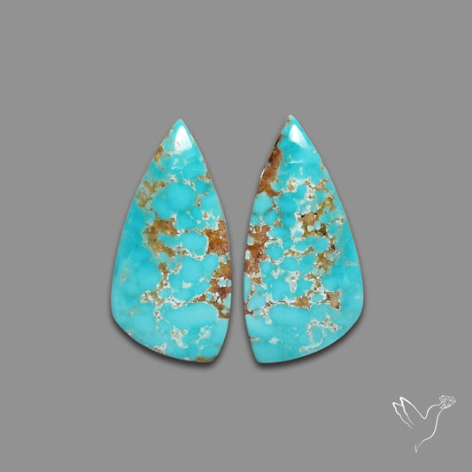 Number 8 Mines Turquoise Pair