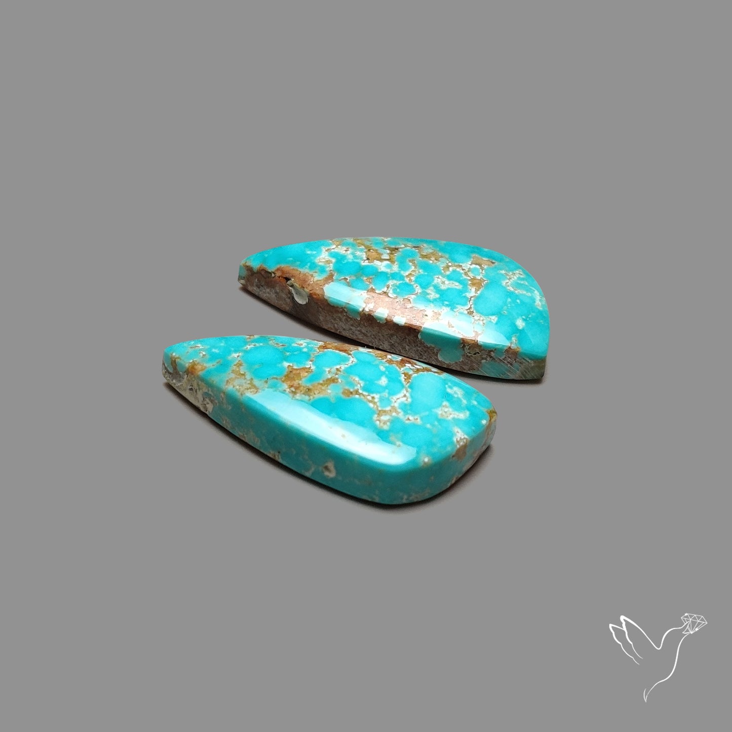 Number 8 Mines Turquoise Pair