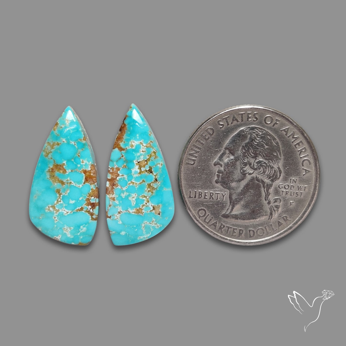 Number 8 Mines Turquoise Pair