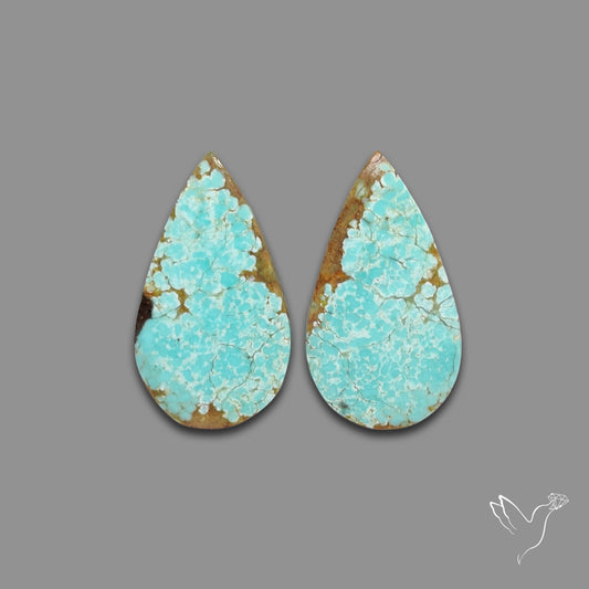 Number 8 Mines Turquoise Pair