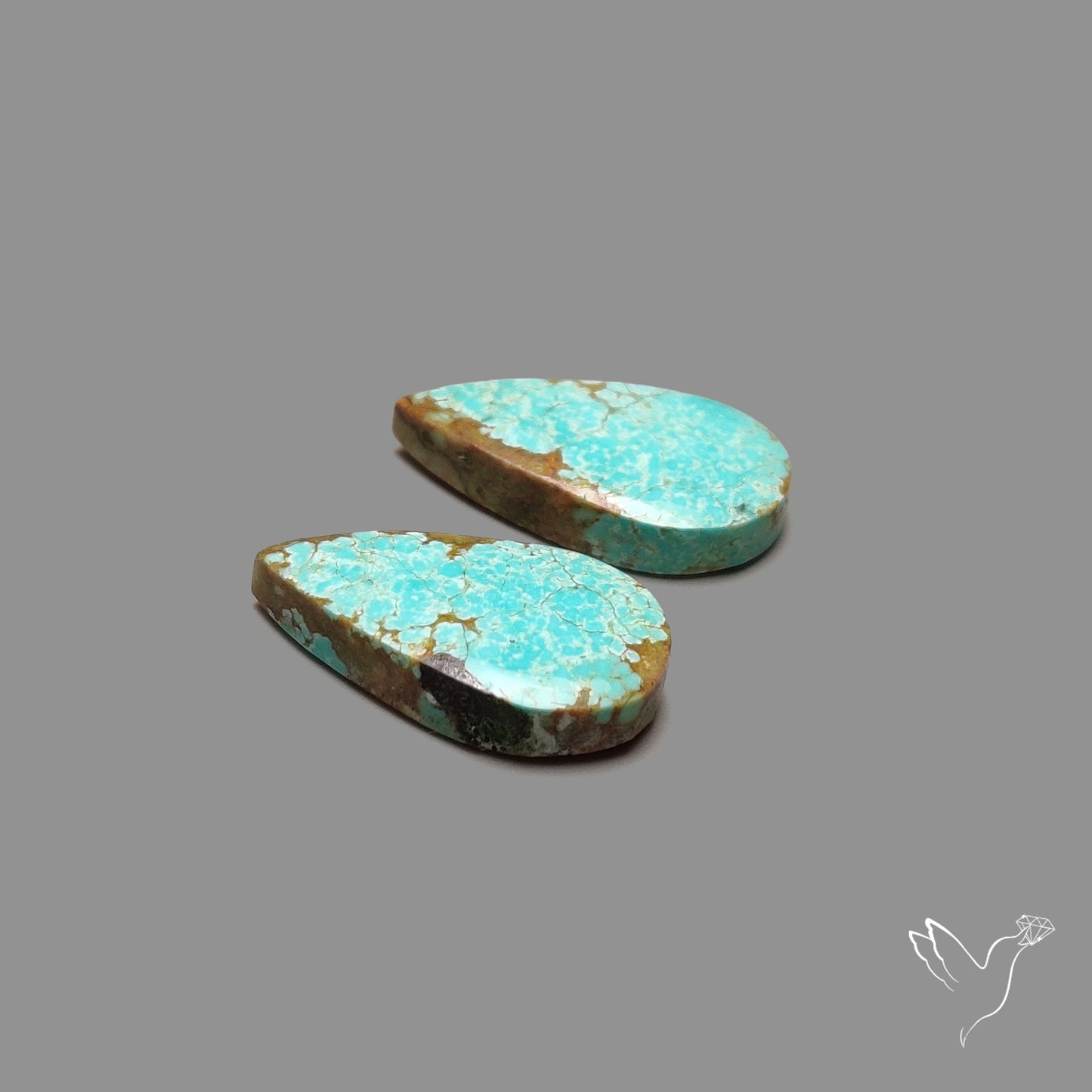 Number 8 Mines Turquoise Pair