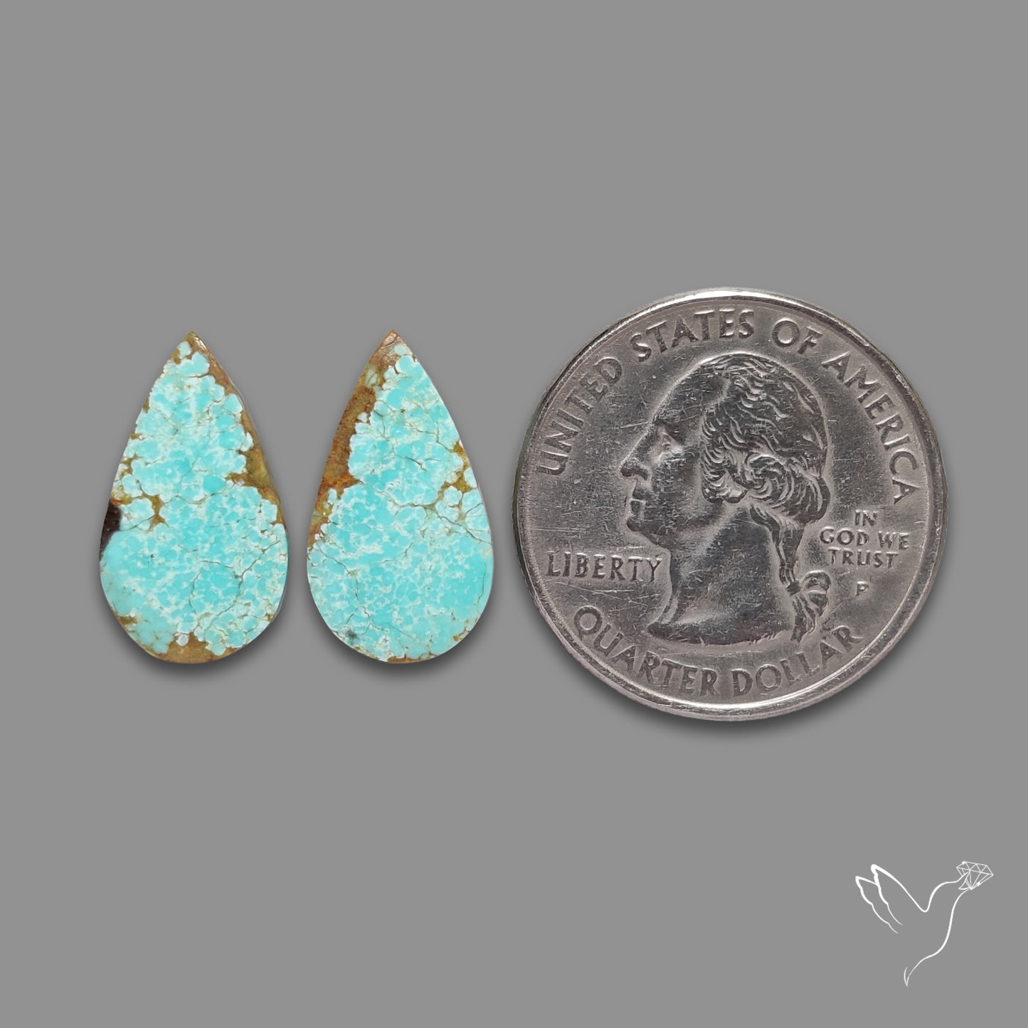 Number 8 Mines Turquoise Pair