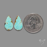 Number 8 Mines Turquoise Pair