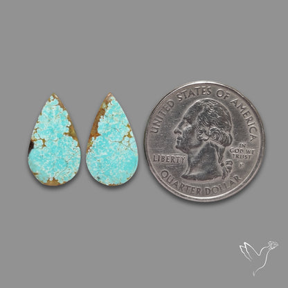 Number 8 Mines Turquoise Pair