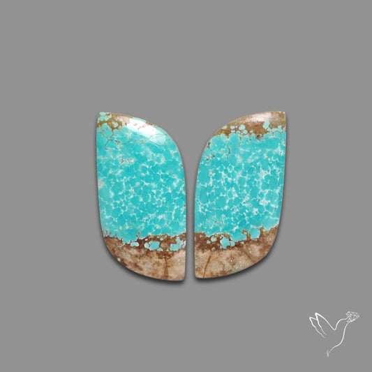 Number 8 Mines Turquoise Pair