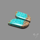 Number 8 Mines Turquoise Pair