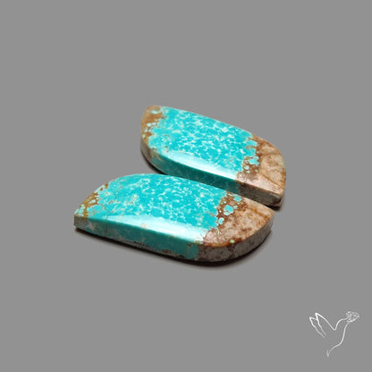 Number 8 Mines Turquoise Pair