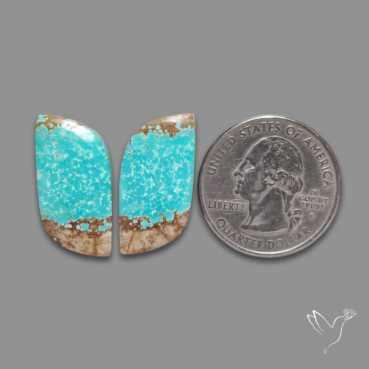 Number 8 Mines Turquoise Pair