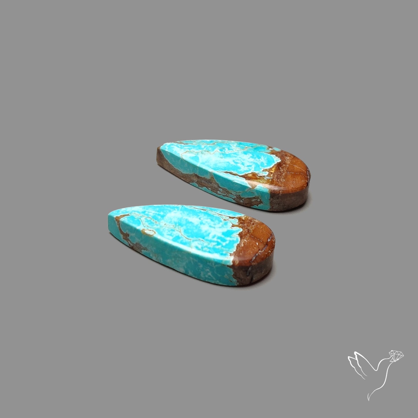Number 8 Mines Turquoise Pair