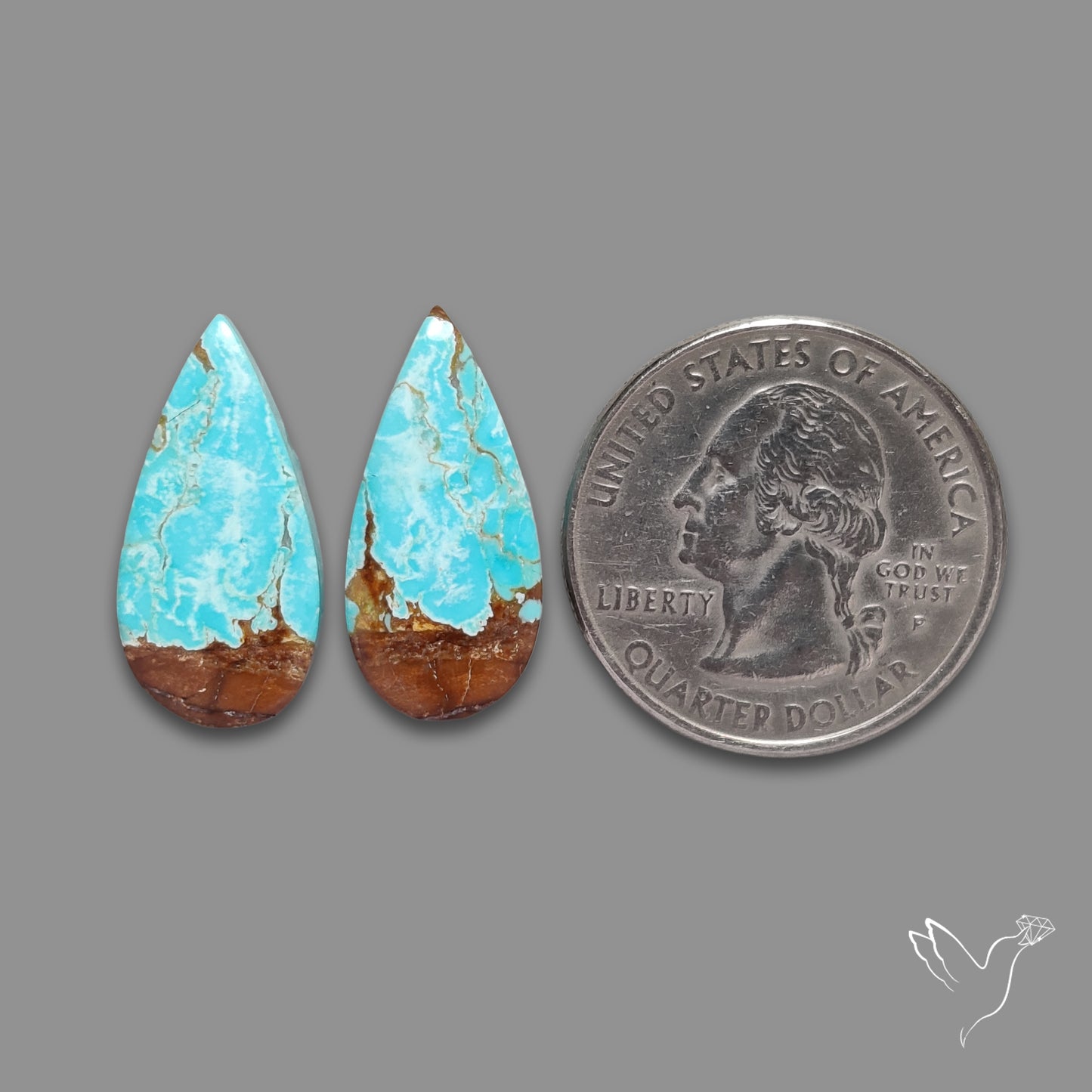 Number 8 Mines Turquoise Pair