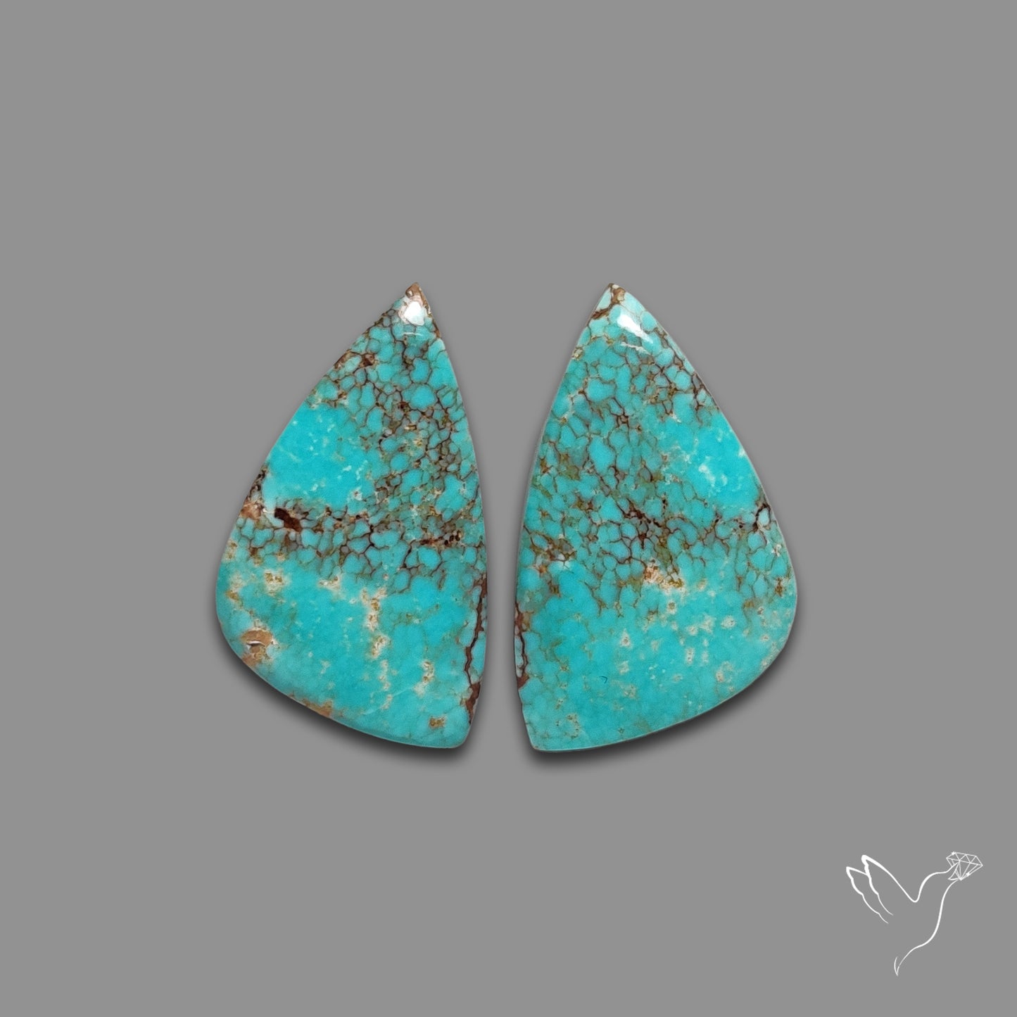 Number 8 Mines Turquoise Pair