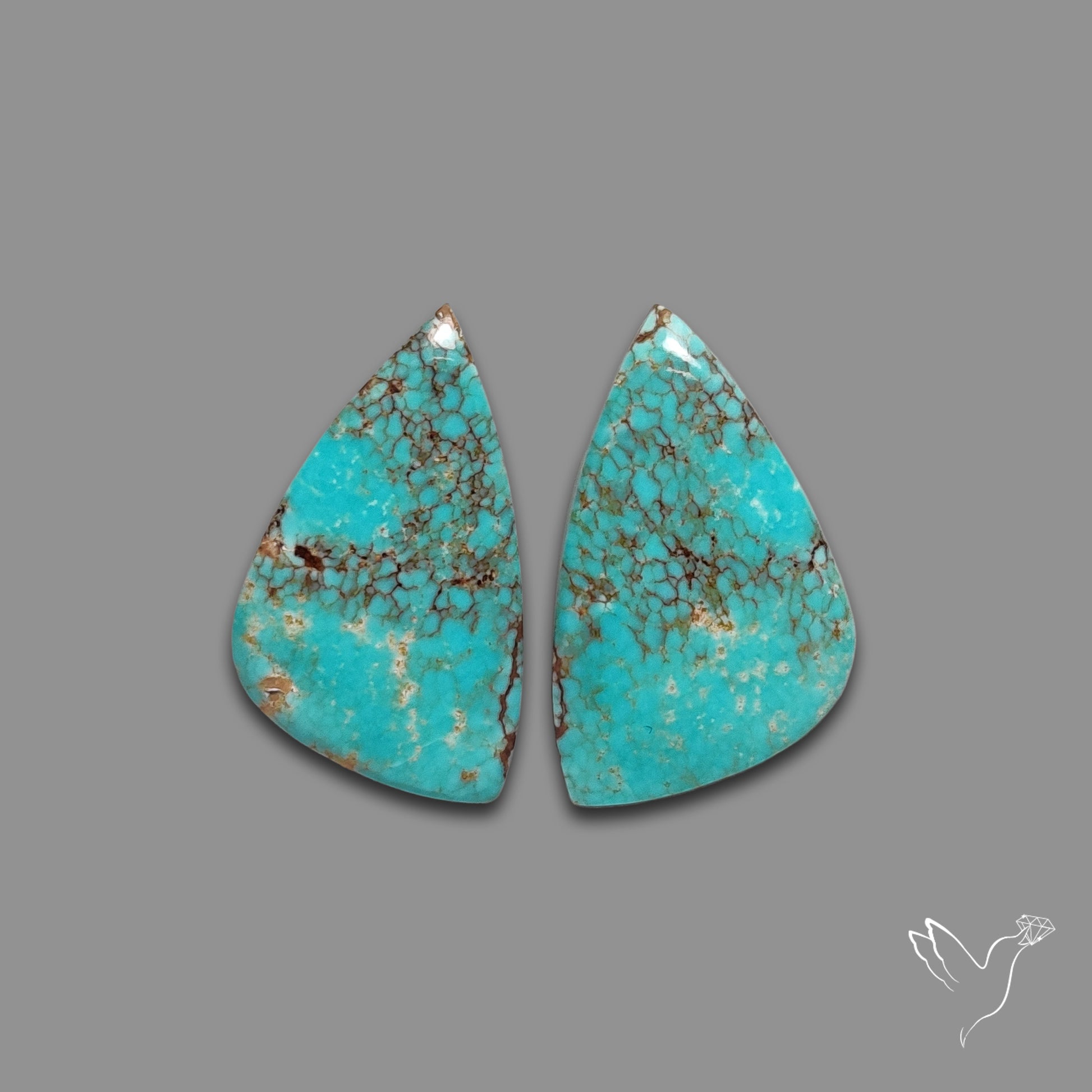 Number 8 Mines Turquoise Pair