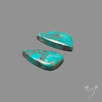 Number 8 Mines Turquoise Pair