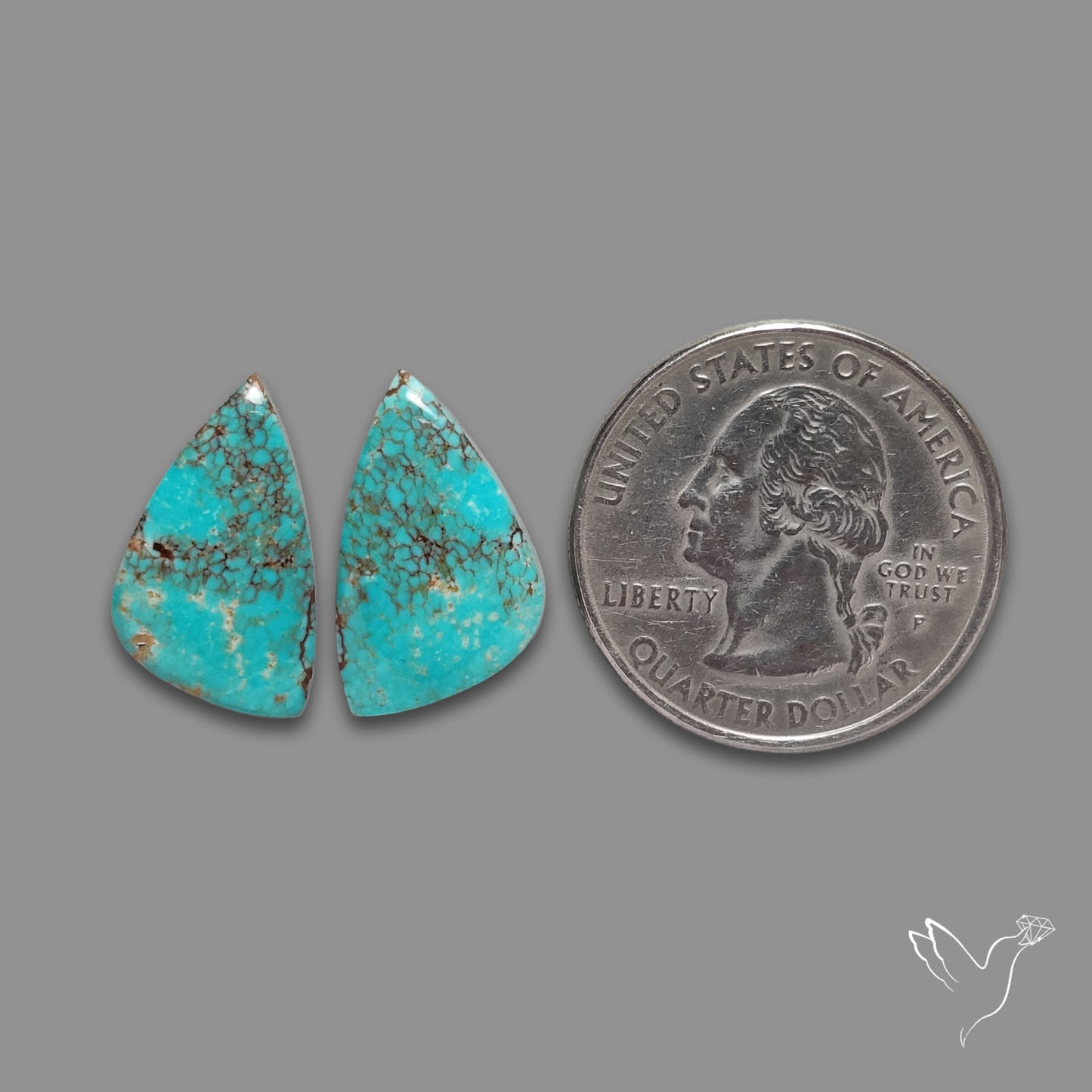Number 8 Mines Turquoise Pair