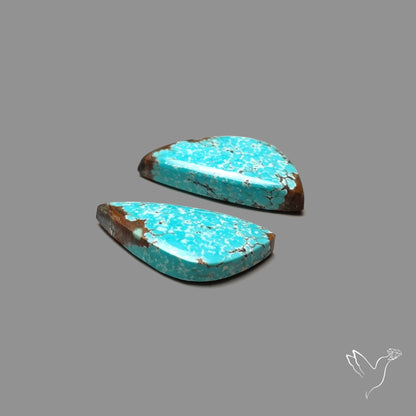 Number 8 Mines Turquoise Pair