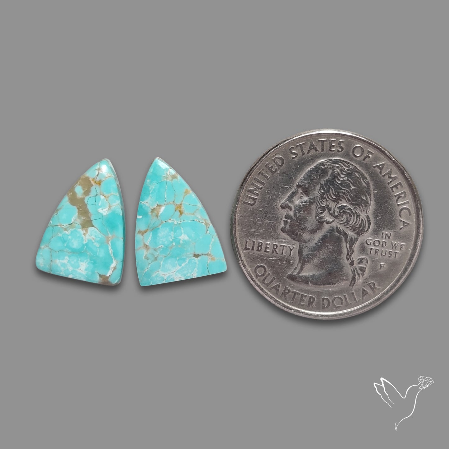 Number 8 Mines Turquoise Pair