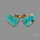 Number 8 Mines Turquoise Hearts Pair
