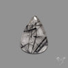 Black Tourmalinated Quartz Cabochon