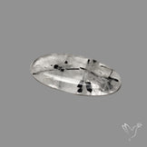 Black Tourmalinated Quartz Cabochon