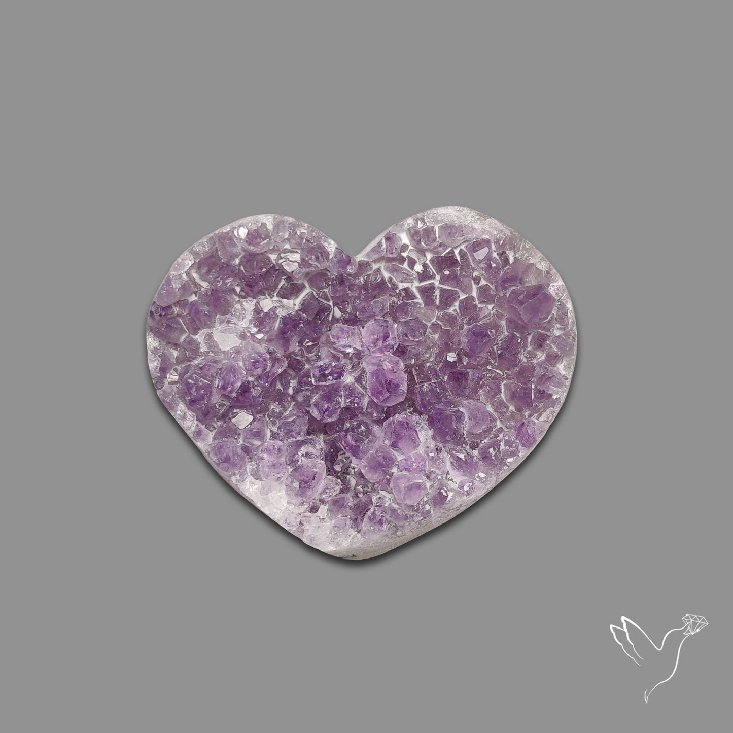Large Amethyst Druzy Heart Specimen