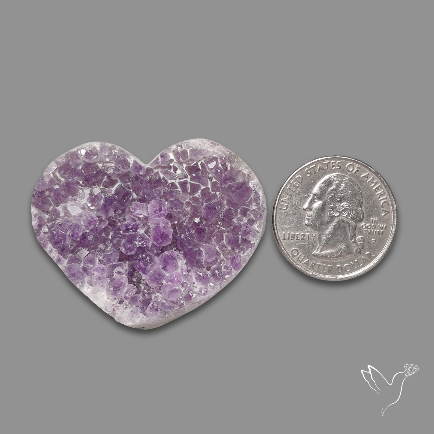 Large Amethyst Druzy Heart Specimen
