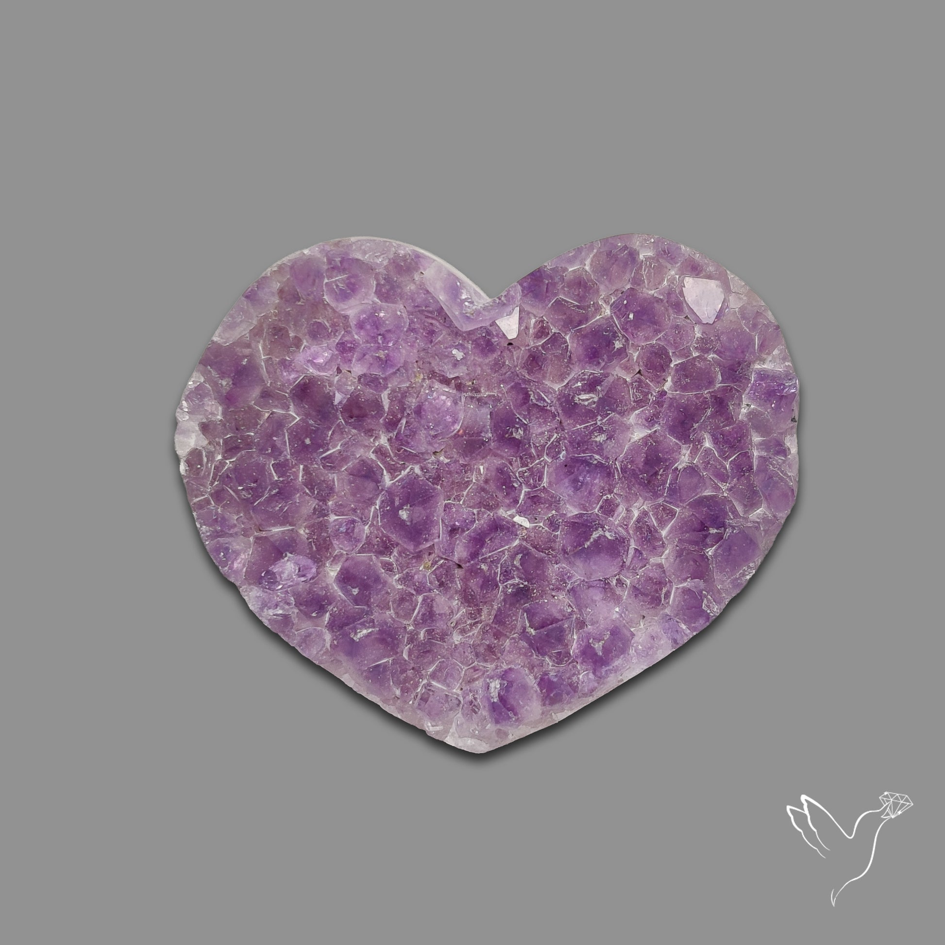 Large Amethyst Druzy Heart Specimen