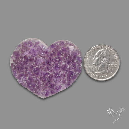 Large Amethyst Druzy Heart Specimen