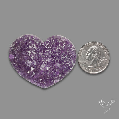 Large Amethyst Druzy Heart Specimen