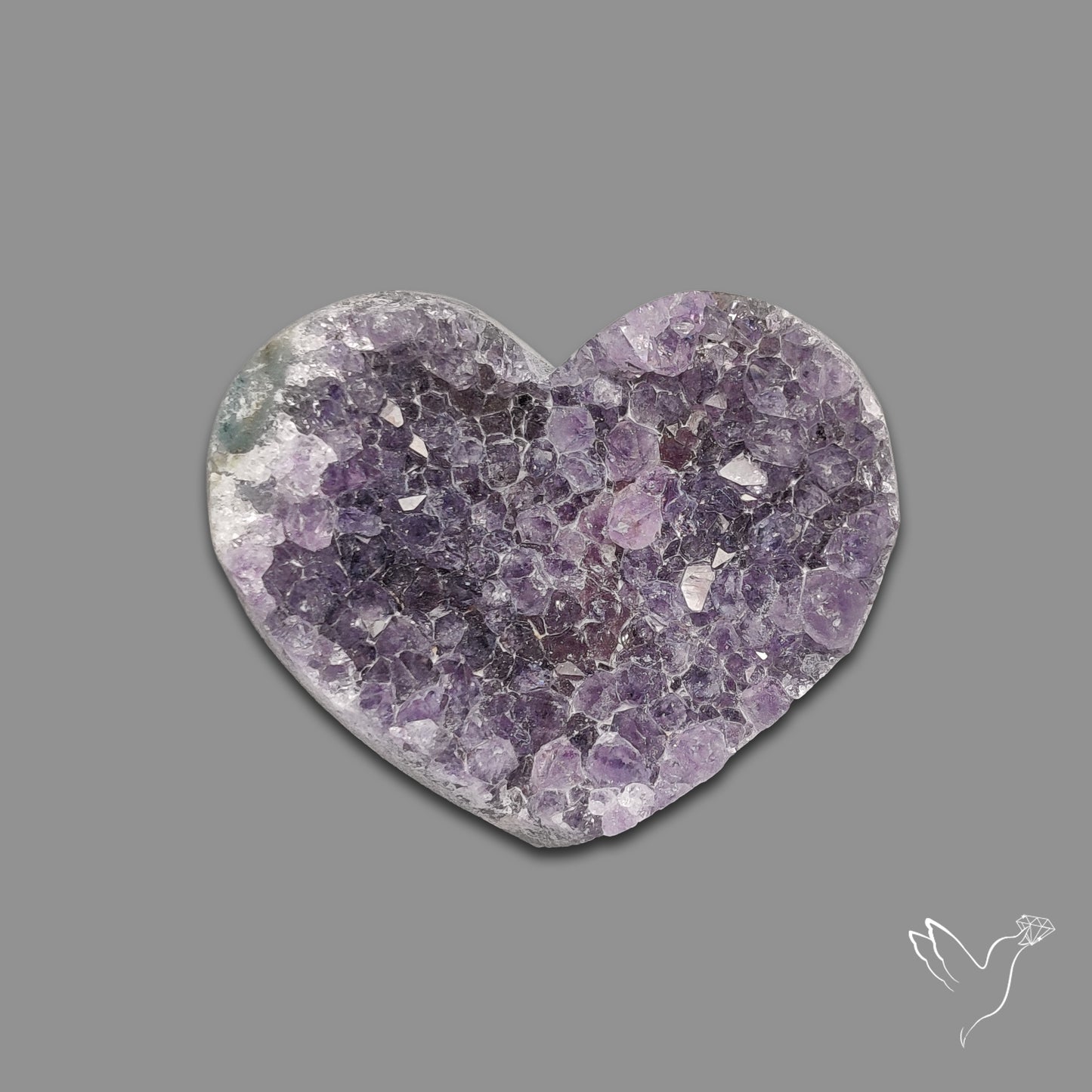 Large Amethyst Druzy Heart Specimen