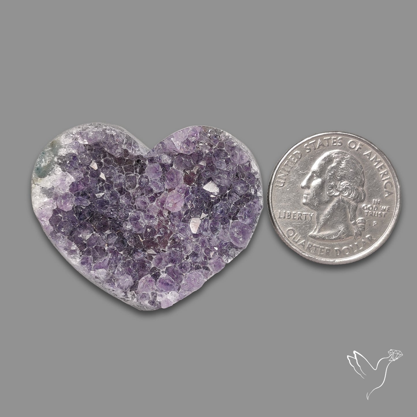 Large Amethyst Druzy Heart Specimen