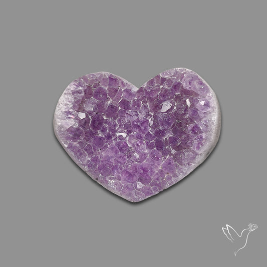 Large Amethyst Druzy Heart Specimen