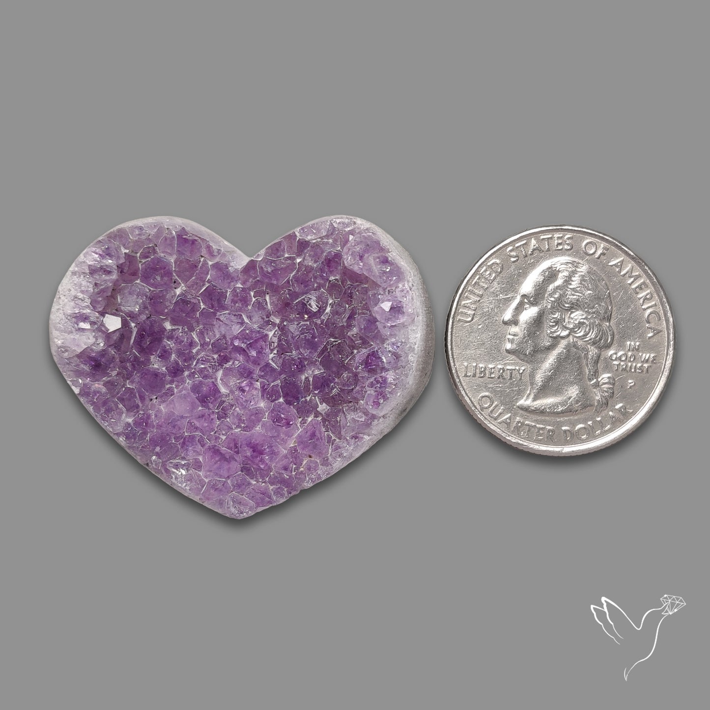 Large Amethyst Druzy Heart Specimen