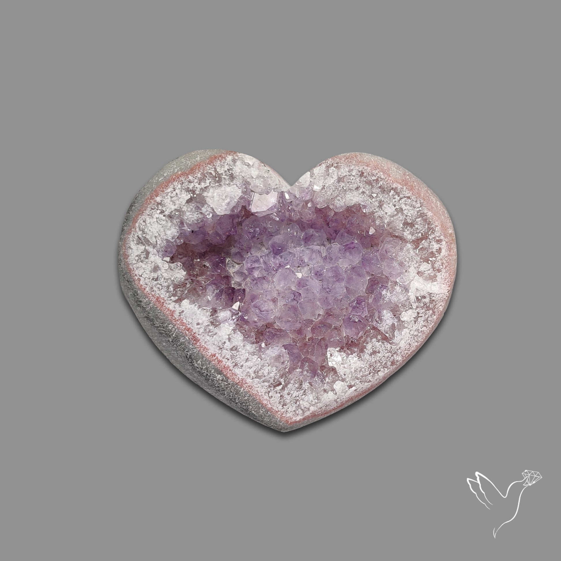 Large Amethyst Druzy Heart Specimen