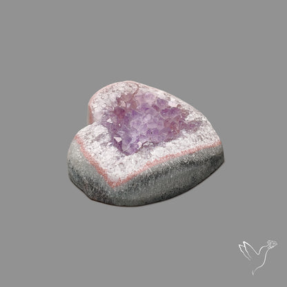Large Amethyst Druzy Heart Specimen
