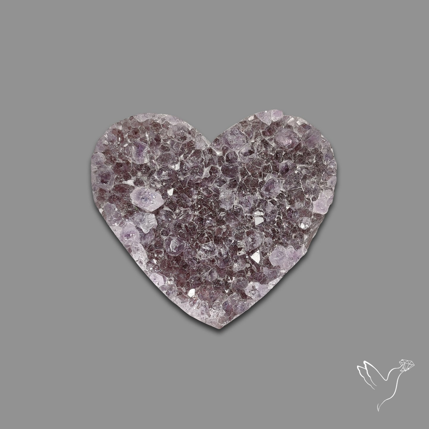Large Amethyst Druzy Heart Specimen