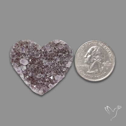 Large Amethyst Druzy Heart Specimen