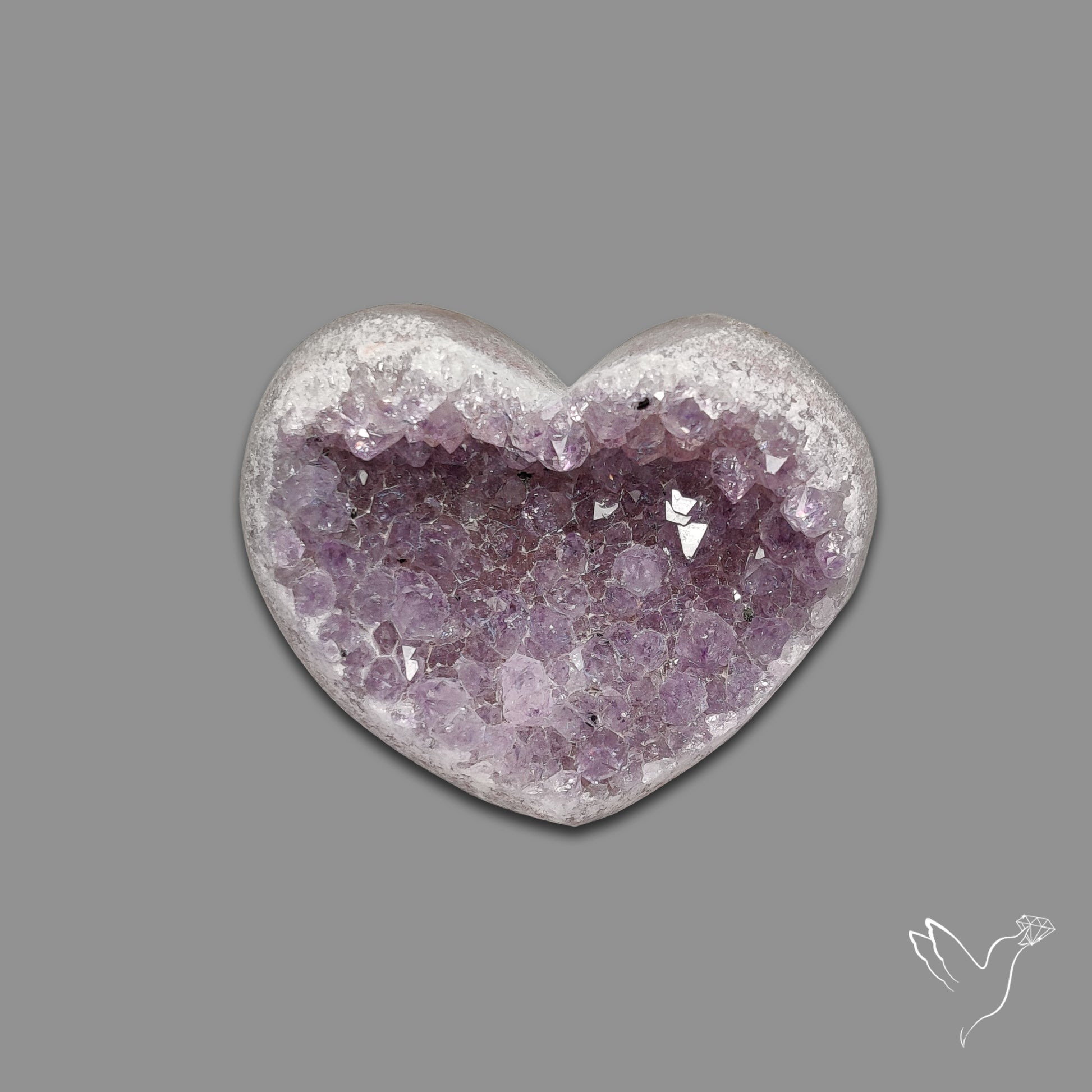 Large Amethyst Druzy Heart Specimen