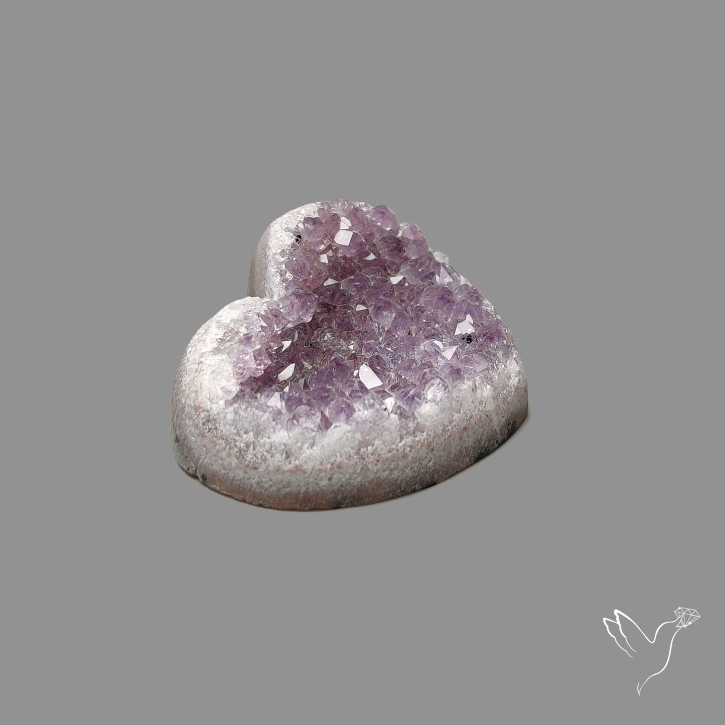 Large Amethyst Druzy Heart Specimen
