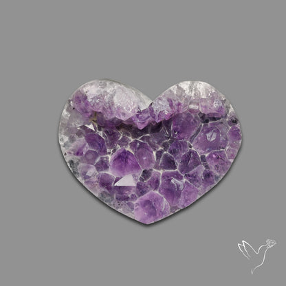 Large Amethyst Druzy Heart Specimen