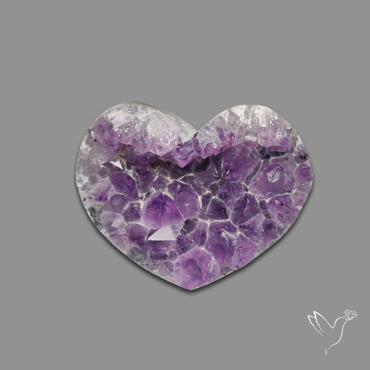 Large Amethyst Druzy Heart Specimen